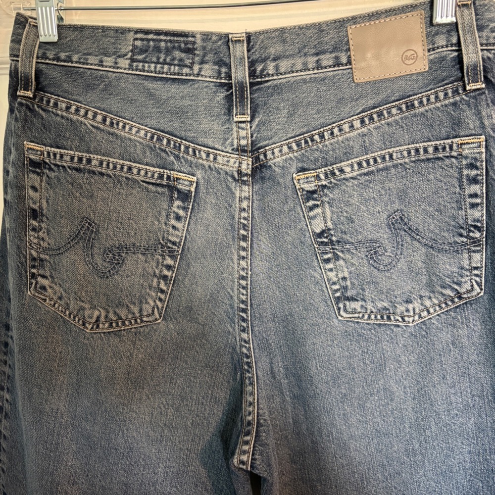 AG Adriano Goldschmied Hattie High Rise Barrel Wide Leg Blue Medium Wash Jean 29 - Picture 5 of 16